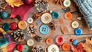 Seasonal Buttons and Decorative Items for Year-Round Crafts