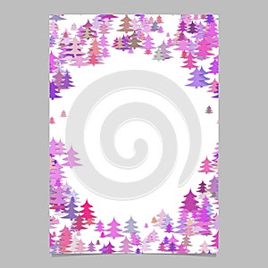 Seasonal Christmas design page template - blank winter holiday vector brochure background graphic design