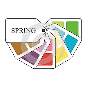 Seasonal color analysis palette for spring type