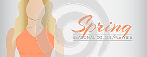 Seasonal Color Analysis Spring Banner Illustration