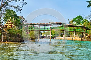 Seasonal creek of Inn Thein village, Inle Lake, Myanmar