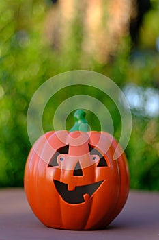 Seasonal decorative pumpkin for Halloween holiday celebration