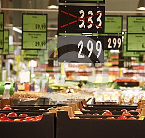 Seasonal discounts in hypermarket