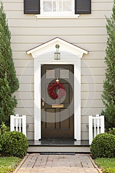 Seasonal Front Door of a Home