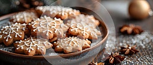 Seasonal Gingerbread Delights for Cozy Celebrations. Concept Holiday Baking, Festive Treats, Cozy