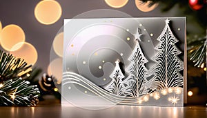 Seasonal Greeting card Christmas festive and New Year Abstract background