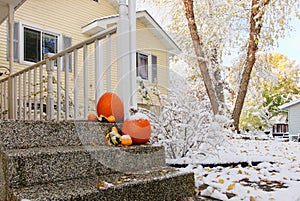 Seasonal house outdoor decoration. 