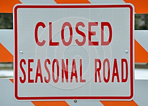 Seasonal Road Sign