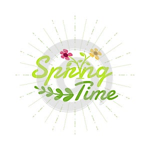 Seasonal spring logo design vector