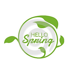 Seasonal spring logo design vector