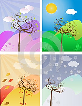 Seasonal trees set