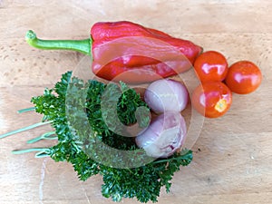 Seasonal vegetables ready to prepare a delicious meal