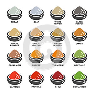 Seasoning icon set