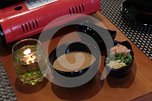 Seasoning for Japanese cuisine in the kitchen