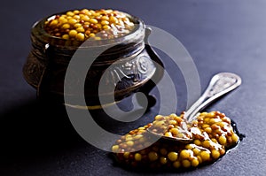 Seasoning from mustard seeds