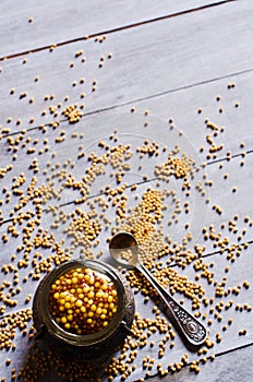 Seasoning from mustard seeds