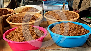 Seasonings booth in farmers market
