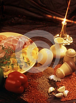 Seasonings for preparation of meat dishes