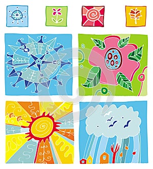 Seasons design elements