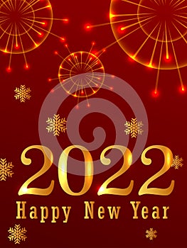 Seasons greetings background for Happy New Year 2022