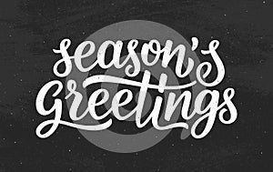 Seasons greetings calligraphy lettering text photo