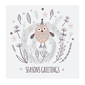 Seasons greetings card design,