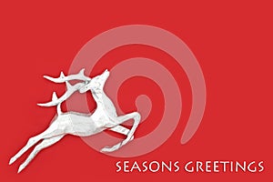 Seasons Greetings Christmas Eve Reindeer Minimal Background