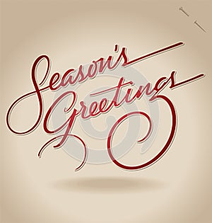 Seasons Greetings hand lettering (vector)