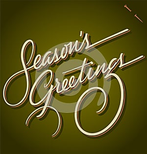 SEASONS GREETINGS hand lettering (vector)