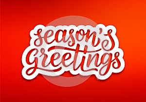 Seasons greetings modern typography