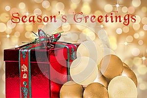 Seasons greetings text card