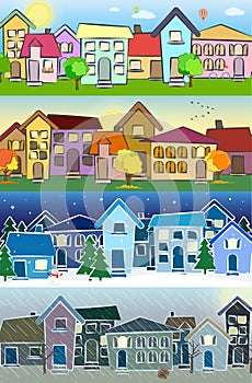 Seasons, vector illustration