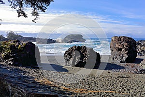 Pacific Rim National Park, Vancouver Island, South Beach on Stormy Morning, British Columbia, Canada