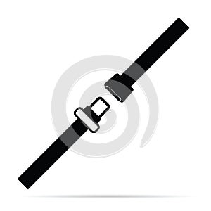 Seat belt black and white vector