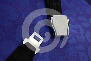 Seat belt with blue background