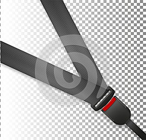 Seat Belt icon isolated on white background. Safety of movement on car, airplane. Protection driver and passengers