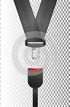 Seat Belt icon isolated on white background. Safety of movement on car, airplane. Protection driver and passengers