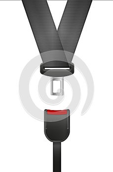 Seat Belt icon isolated on white background. Safety of movement on car, airplane. Protection driver and passengers