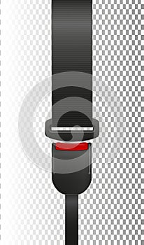 Seat Belt icon isolated on white background. Safety of movement on car, airplane. Protection driver and passengers