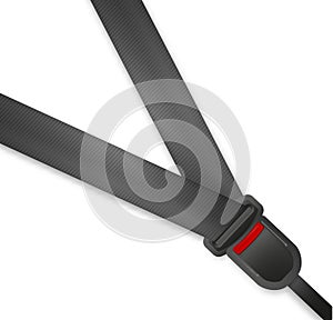 Seat Belt icon isolated on white background. Safety of movement on car, airplane. Protection driver and passengers