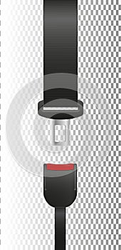 Seat Belt icon isolated on white background. Safety of movement on car, airplane. Protection driver and passengers