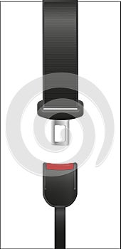 Seat Belt icon isolated on white background. Safety of movement on car, airplane. Protection driver and passengers