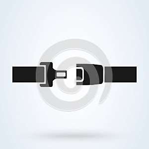 Seat Belt icon isolated on white background. Safety of movement on car, airplane. Vector illustration