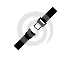 Seat Belt icon isolated on white background. Safety of movement on car  airplane. Vector illustration flat design. Protection