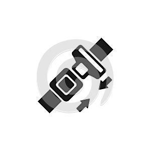 Seat belt line icon. simple outline style. Seat belt icon flat. Illustration symbol of isolated vector