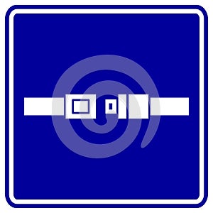 Seat belt vector sign