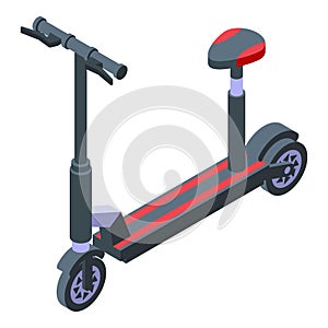 Seat electric scooter icon, isometric style