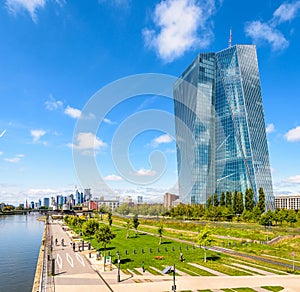 Seat of the European Central Bank (ECB) in Frankfurt am Main, Germany