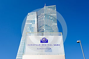 Seat of the European Central Bank (ECB) in Frankfurt am Main, Germany