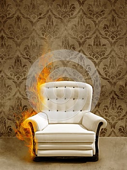 Seat in flame